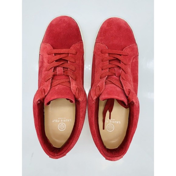 Laurie Felt Women's Lace Up Tennis Shoes Red Suede US 9M - Picture 6 of 11